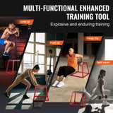 First Aid Kits: VEVOR Plyometric Jump Boxes, 12/18/24 Inch Plyo Box, Platform and Jumping Agility Box, Anti-Slip Fitness Exercise Step Up Box Set for Home Gym Training, Conditioning Strength Training, Red