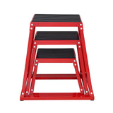 First Aid Kits: VEVOR Plyometric Jump Boxes, 12/18/24 Inch Plyo Box, Platform and Jumping Agility Box, Anti-Slip Fitness Exercise Step Up Box Set for Home Gym Training, Conditioning Strength Training, Red