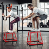 First Aid Kits: VEVOR Plyometric Jump Box, 12 Inch Plyo Box, Steel Plyometric Platform and Jumping Agility Box, Anti-Slip Fitness Exercise Step Up Box for Home Gym Training, Conditioning Strength Training, Red
