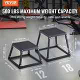 Automotive Repair & Speciality Tools: VEVOR Plyometric Jump Box, 12 Inch Plyo Box, Steel Plyometric Platform and Jumping Agility Box, Anti-Slip Fitness Exercise Step Up Box for Home Gym Training, Conditioning Strength Training, Black