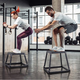 Automotive Repair & Speciality Tools: VEVOR Plyometric Jump Box, 18 Inch Plyo Box, Steel Plyometric Platform and Jumping Agility Box, Anti-Slip Fitness Exercise Step Up Box for Home Gym Training, Conditioning Strength Training, Black