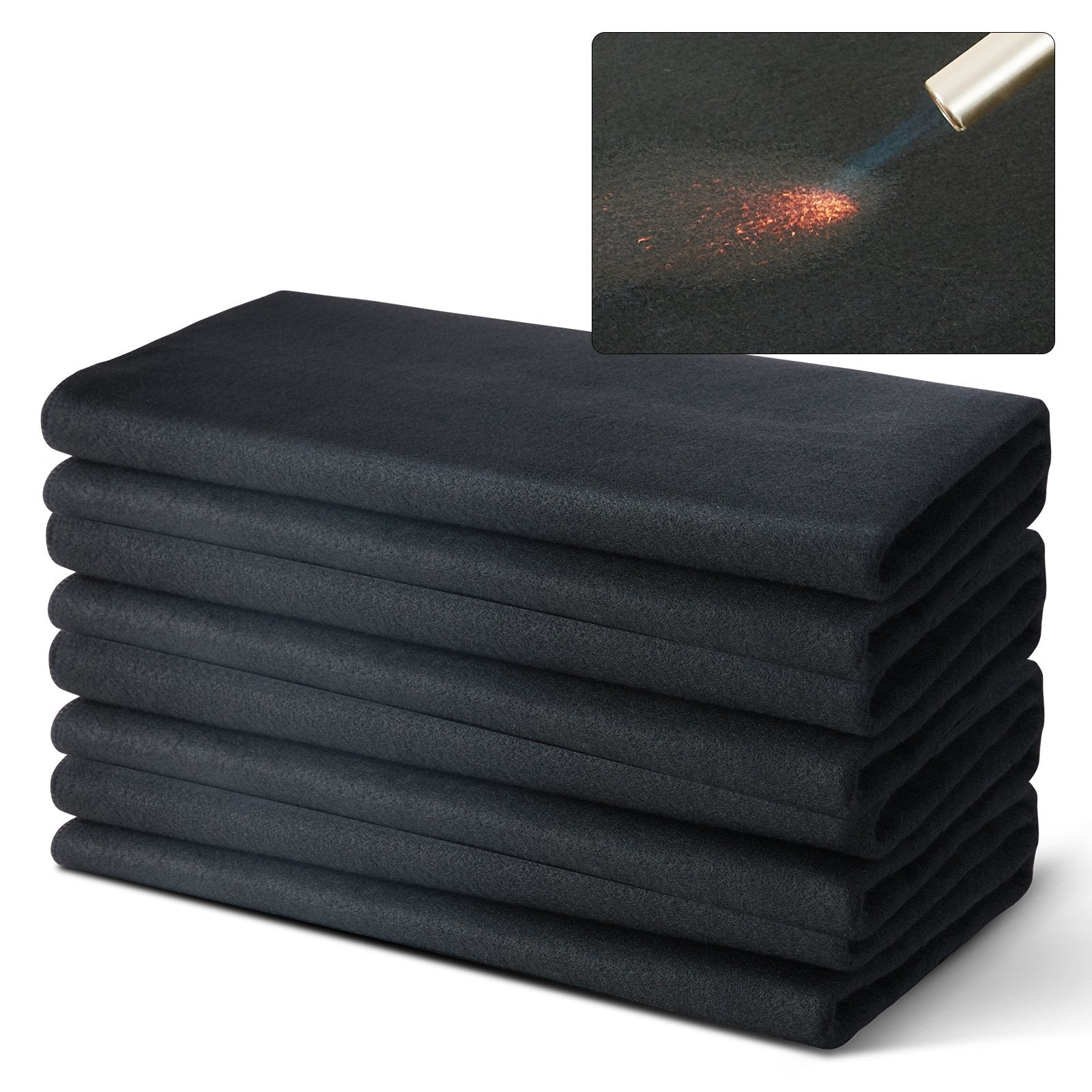 Wedding Favours: VEVOR Carbon Felt Welding Blanket 4 Pack, 37" x 36" Flame Retardant Welding Blanket, Up To 1800°F Heat Resistant Blanket Set, Cuttable Carbon Fiber Fire Retardant Insulation Welding Mat Pad