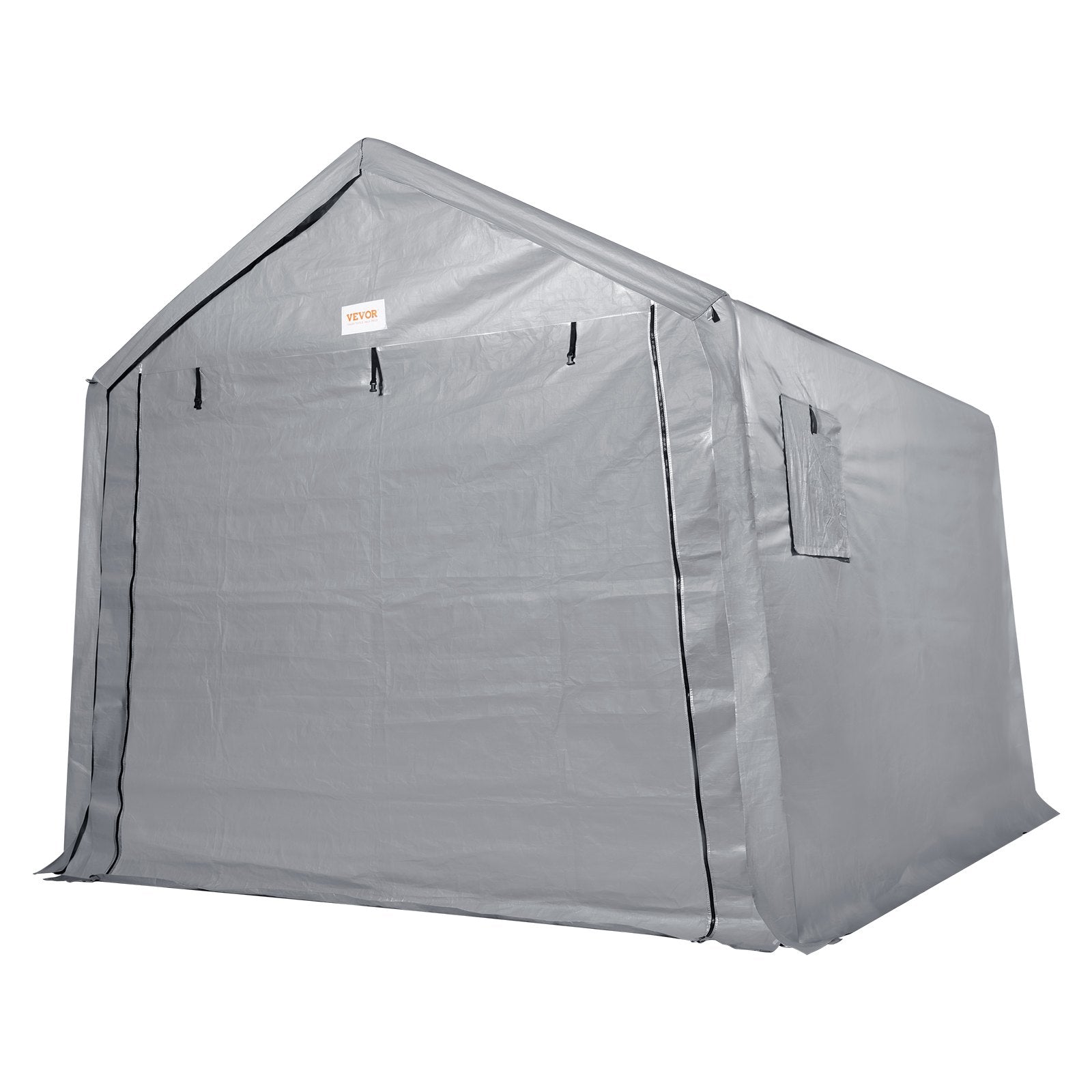 Sheds: VEVOR Protable Stotage Shelter Garage Stotage Shed 7 x 12 x 7.36ft & Zipper Door
