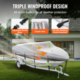Boating Accessories: VEVOR Boat Cover 600D Waterproof 17-19 ft Boat Cover V-Hull Tri-Hull Runabout