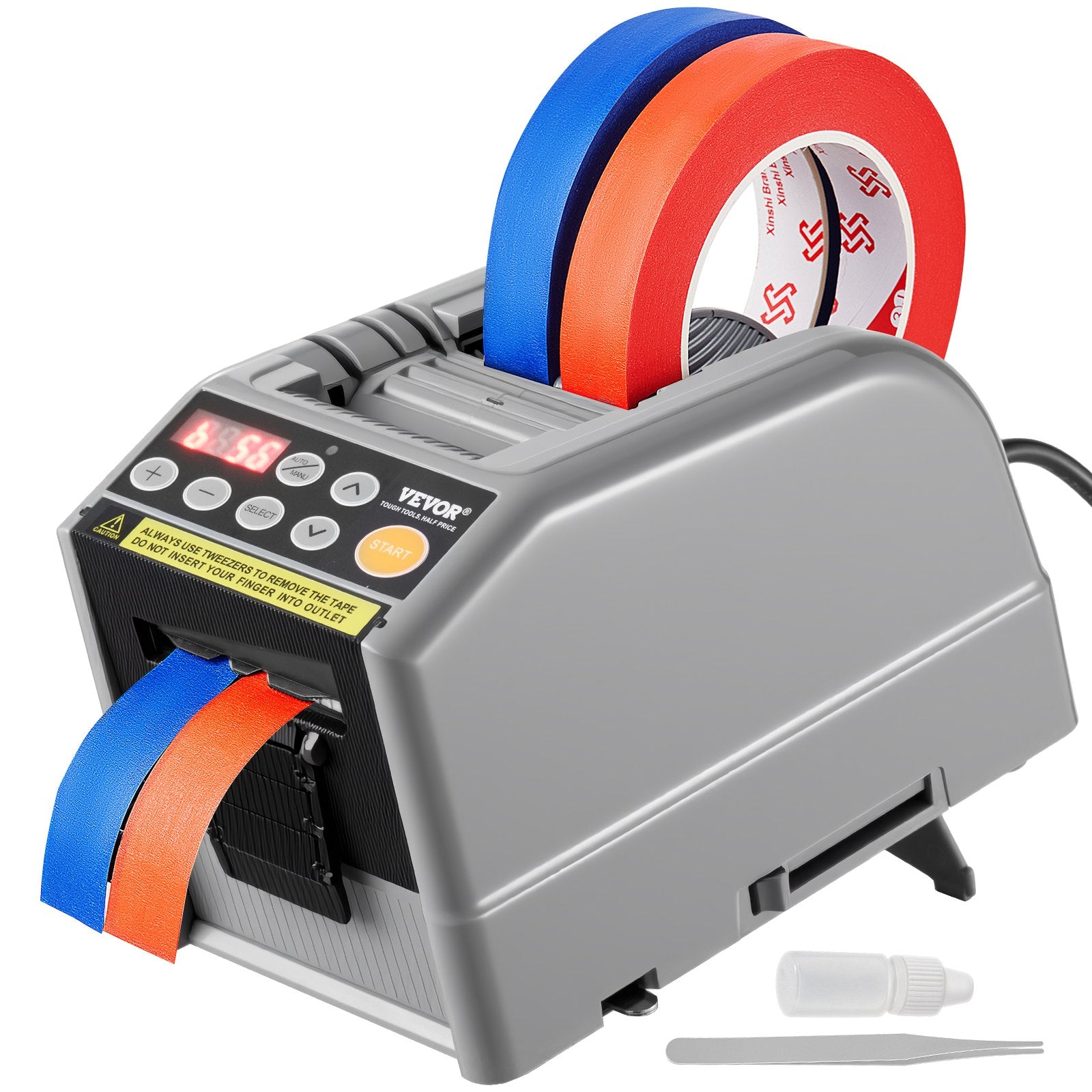 Tape & Dispensers: VEVOR Automatic Tape Dispenser, Self-Adhesive Electric Tape Cutter, 25 W Packaging Machine, Tape Cutter, 6-60 mm Tape Width, Electric Tape Cutter Packaging Machine