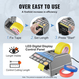 Tape & Dispensers: VEVOR Automatic Tape Dispenser, Self-Adhesive Electric Tape Cutter, 25 W Packaging Machine, Tape Cutter, 6-60 mm Tape Width, Electric Tape Cutter Packaging Machine