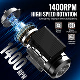 Basketball & Basketball Accessories: VEVOR 0.75KW Electric Motor 1400 rpm, AC 220~240V 5.45A, 80, B34 Frame, Air Compressor Motor Single Phase, 19mm Keyed Shaft, CW/CCW Rotation for Agricultural Machinery and General Equipment