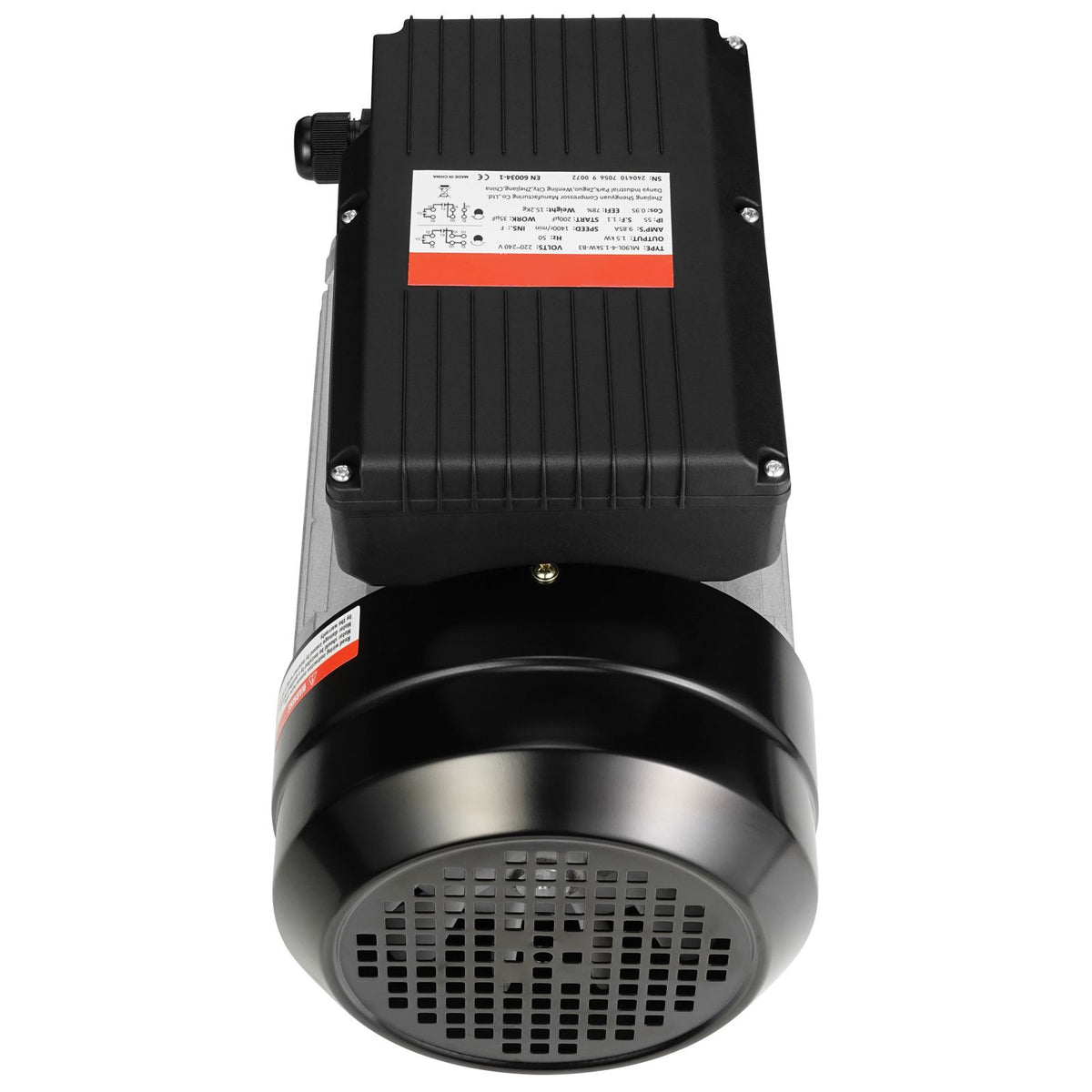 1.5KW Electric Motor 1400 rpm, AC 220~240V 9.85A, 90L, B3 Frame, Air Compressor Motor Single Phase, 24mm Keyed Shaft, CW/CCW Rotation for Agricultural Machinery and General Equipment