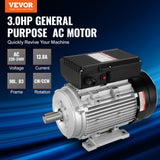 Basketball & Basketball Accessories: VEVOR 2.2KW Electric Motor 2800 rpm, AC 220~240V 13.8A, 90L, B3 Frame, Air Compressor Motor Single Phase, 24mm Keyed Shaft, CW/CCW Rotation for Agricultural Machinery and General Equipment