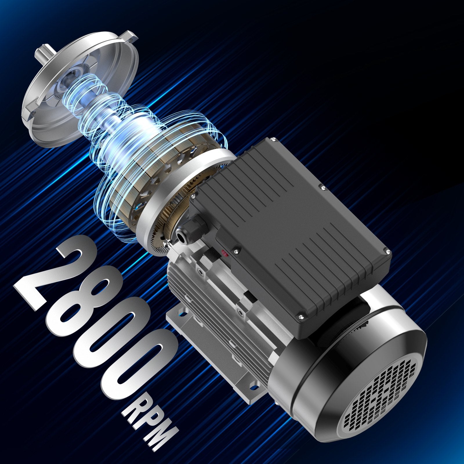 Basketball & Basketball Accessories: VEVOR 2.2KW Electric Motor 2800 rpm, AC 220~240V 13.8A, 90L, B3 Frame, Air Compressor Motor Single Phase, 24mm Keyed Shaft, CW/CCW Rotation for Agricultural Machinery and General Equipment