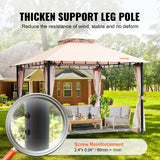 Canopies & Gazebos: VEVOR Patio Gazebo for 6-8 Person, 3.05 x 3.05 m Backyard Gazebo, with Mosquito Netting, Metal Frame, and PU Coated 180G Polyester, Outdoor Canopy Shelter for Patio, Backyard, Lawn, Garden, Deck