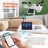 Gardening Tools: VEVOR 7-in-1 Wi-Fi Weather Station 177.8 mm TFT Display Wireless Outdoor Sensor
