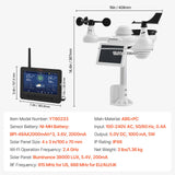 Gardening Tools: VEVOR 7-in-1 Wi-Fi Weather Station 177.8 mm TFT Display Wireless Outdoor Sensor