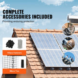Gardening Tools: VEVOR 6in x 100ft Solar Panel Bird Guard Critter Guard Roll Kit 100pcs Fasteners