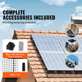 Gardening Tools: VEVOR 6 in x 100ft Solar Panel Bird Guard Critter Guard Roll Kit 60pcs Fasteners