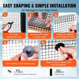 Gardening Tools: VEVOR 8in x 100ft Solar Panel Bird Guard Critter Guard Roll Kit 70pcs Fasteners