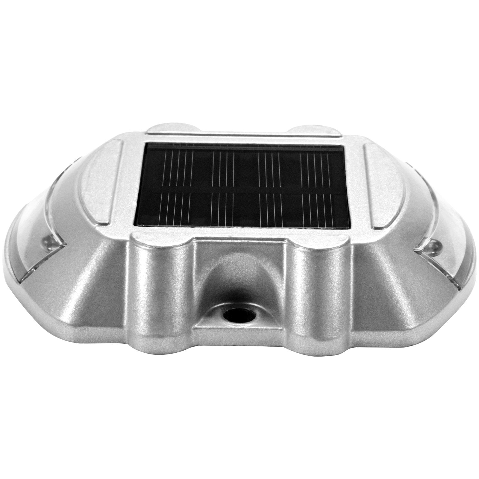 Driveway Lights 12-Pack Solar Driveway Lights Bright White with Screws Solar Deck Lights Outdoor Waterproof Wireless Dock Lights 6 LEDs for Path Warning Garden Walkway Sidewalk Steps