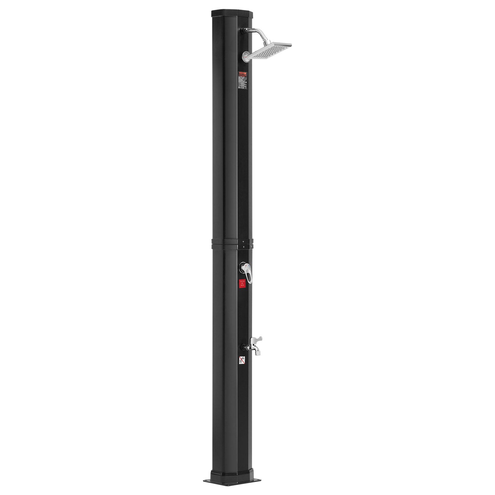 Fountain & Ponds Accessories: VEVOR Outdoor Solar Heated Shower, 35L Poolside Shower Kit with Shower Head and Foot Shower Tap, Double Buckle Fast Assembly W/ Pre-Drilled Holes for Outdoor Backyard Poolside Beach Spa