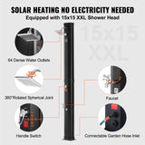 Fountain & Ponds Accessories: VEVOR Outdoor Solar Heated Shower, 35L Poolside Shower Kit with Shower Head and Foot Shower Tap, Double Buckle Fast Assembly W/ Pre-Drilled Holes for Outdoor Backyard Poolside Beach Spa