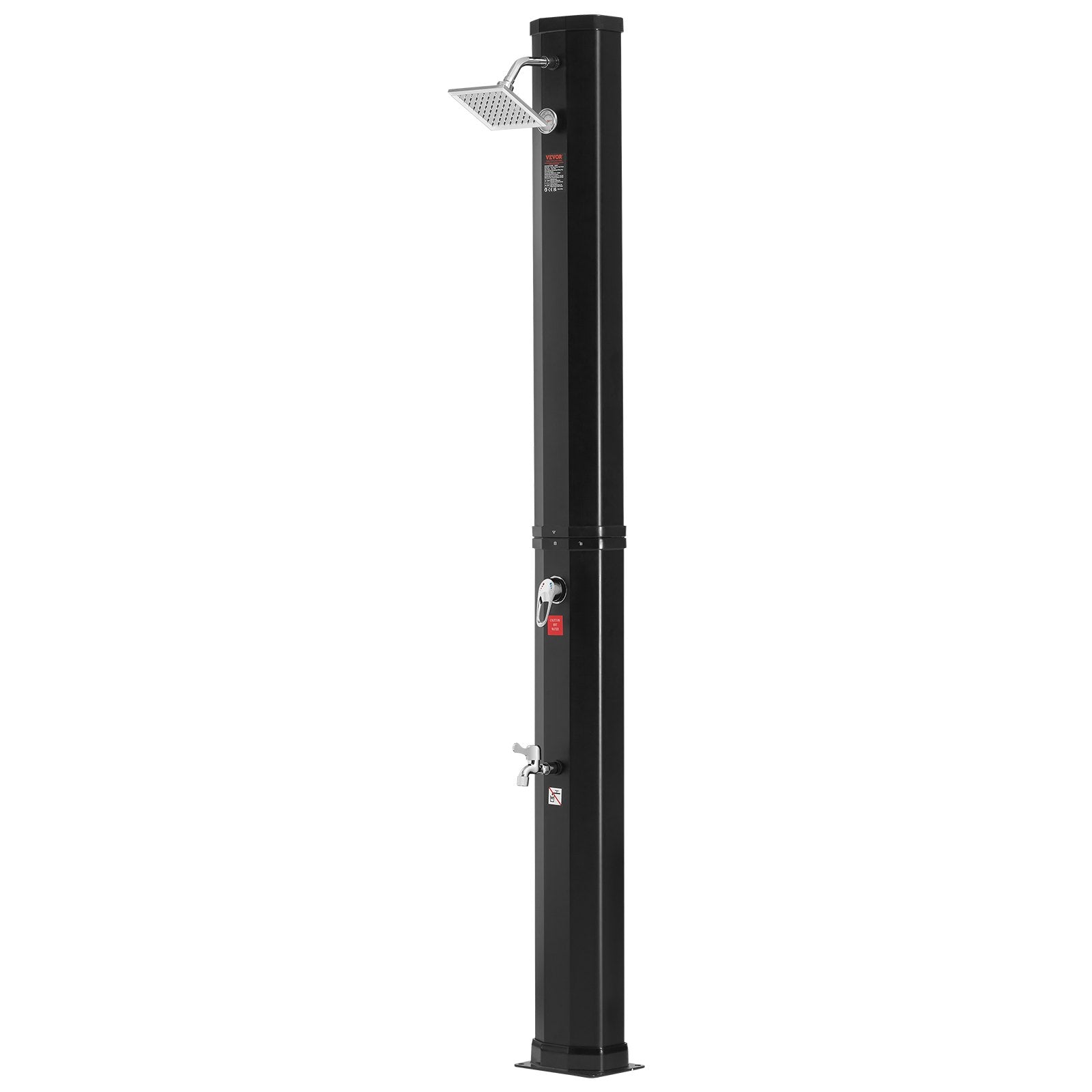 Fountain & Ponds Accessories: VEVOR Outdoor Solar Heated Shower, 35L Poolside Shower Kit with Shower Head and Foot Shower Tap, Double Buckle Fast Assembly W/ Pre-Drilled Holes for Outdoor Backyard Poolside Beach Spa
