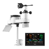 Gardening Tools: VEVOR 7-in-1 Wi-Fi Weather Station with APP, 190.5 mm VA Display, Wireless Solar Powered Outdoor Sensor, Rain Gauge, Indoor Outdoor for Weather Forecast, Wind Speed, Temperature, Humidity, Rainfall