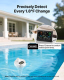 Gardening Tools: VEVOR 7-in-1 Wi-Fi Weather Station with APP, 190.5 mm Display, Wireless Solar Powered Outdoor Sensor, with Pool Thermometer, Rain Gauge, Indoor Outdoor for Weather Forecast Wind Speed Pool Temperature
