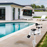 Gardening Tools: VEVOR 7-in-1 Wi-Fi Weather Station with APP, 190.5 mm Display, Wireless Solar Powered Outdoor Sensor, with Pool Thermometer, Rain Gauge, Indoor Outdoor for Weather Forecast Wind Speed Pool Temperature