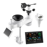 Gardening Tools: VEVOR 7-in-1 Wi-Fi Weather Station with APP, 190.5 mm Display, Wireless Solar Powered Outdoor Sensor, with Pool Thermometer, Rain Gauge, Indoor Outdoor for Weather Forecast Wind Speed Pool Temperature