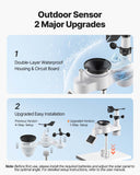 Batteries: VEVOR 7-in-1 Wireless Weather Station, 190.5 mm VA Display, Solar Powered Outdoor Sensor, Rain Gauge, Indoor Outdoor for Weather Forecast, Temperature, Humidity, Wind Speed and Direction (No WiFi)
