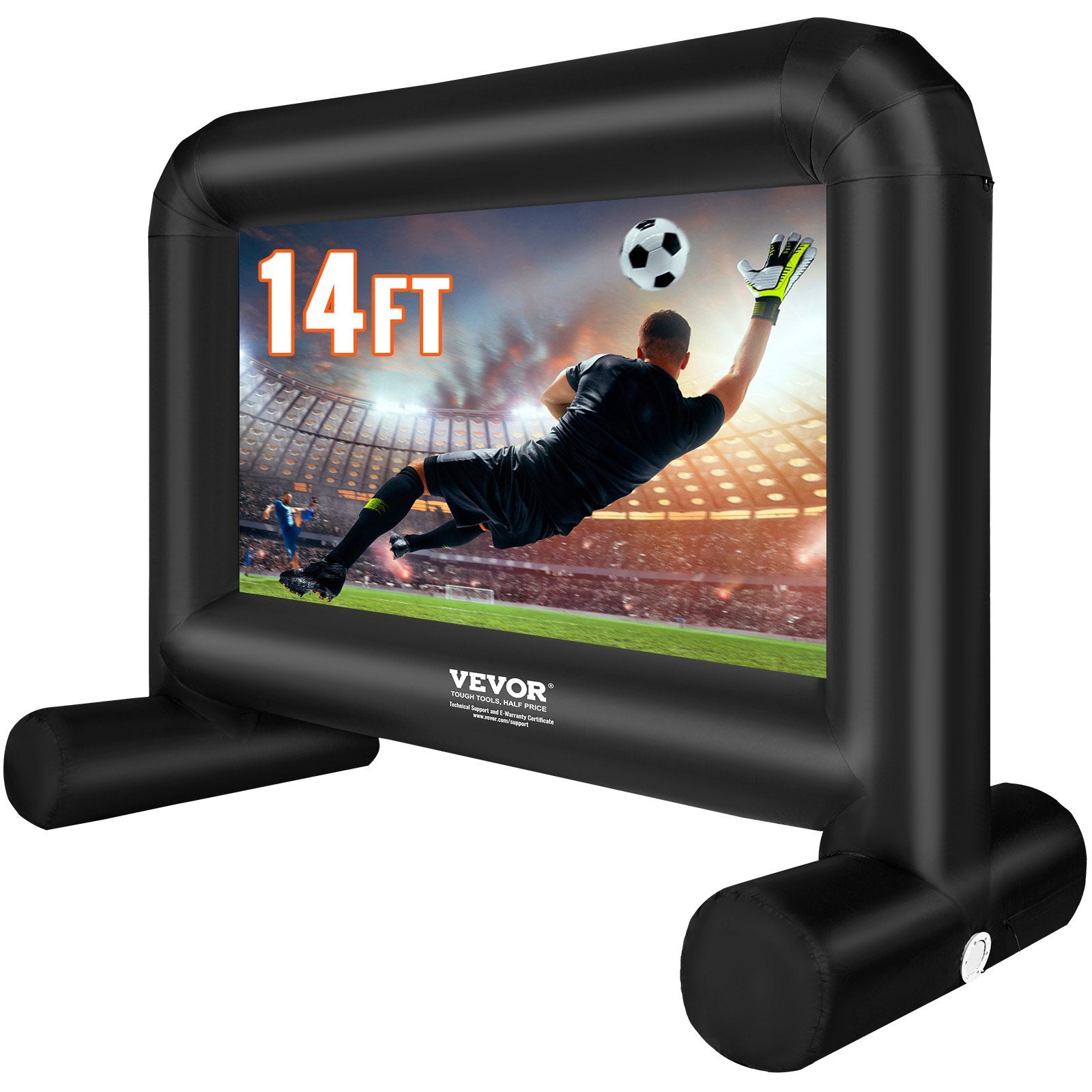 Sci-Fi DVDs & Blu-rays: VEVOR Inflatable Movie Screen, 14 FT Inflatable Projector Screen for Outside with Blower and Carrying Bag, Front/Rear Projection, Oxford Fabric Blow Up Screen for Outdoor Parties Backyard Movie Night