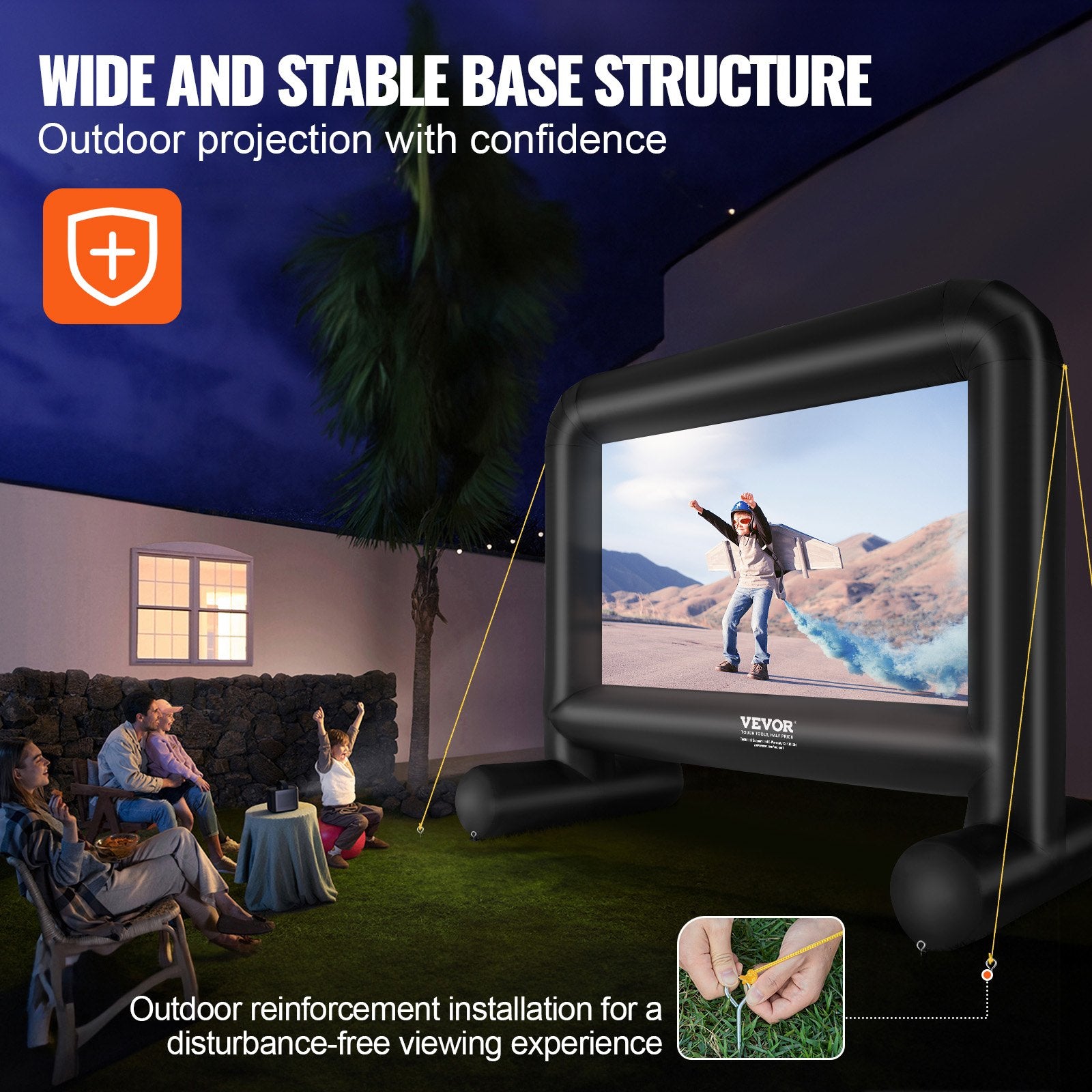 Sci-Fi DVDs & Blu-rays: VEVOR Inflatable Movie Screen, 16 FT Inflatable Projector Screen for Outside with Blower and Carrying Bag, Front/Rear Projection, Oxford Fabric Blow Up Screen for Outdoor Parties Backyard Movie Night