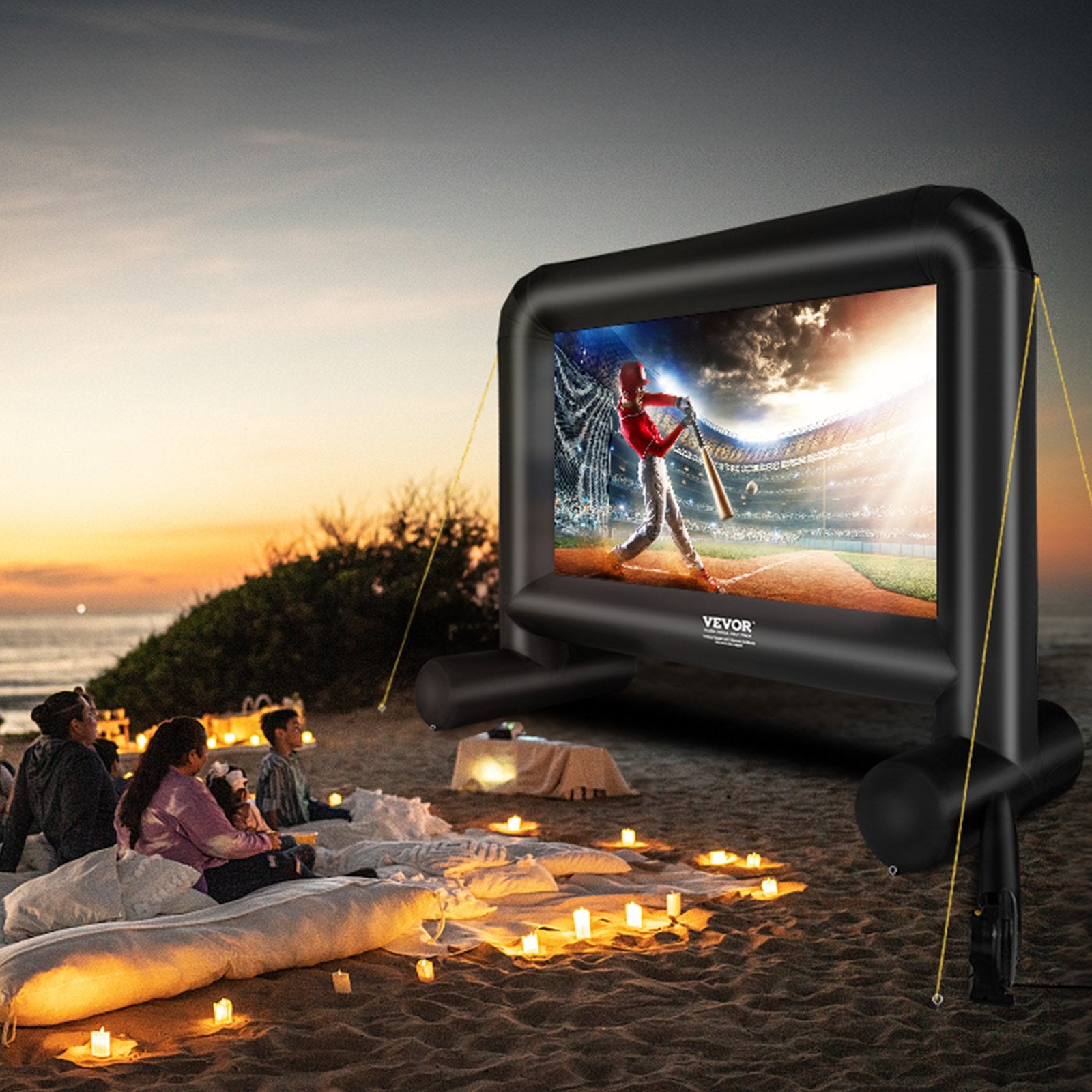 Sci-Fi DVDs & Blu-rays: VEVOR Inflatable Movie Screen, 16 FT Inflatable Projector Screen for Outside with Blower and Carrying Bag, Front/Rear Projection, Oxford Fabric Blow Up Screen for Outdoor Parties Backyard Movie Night