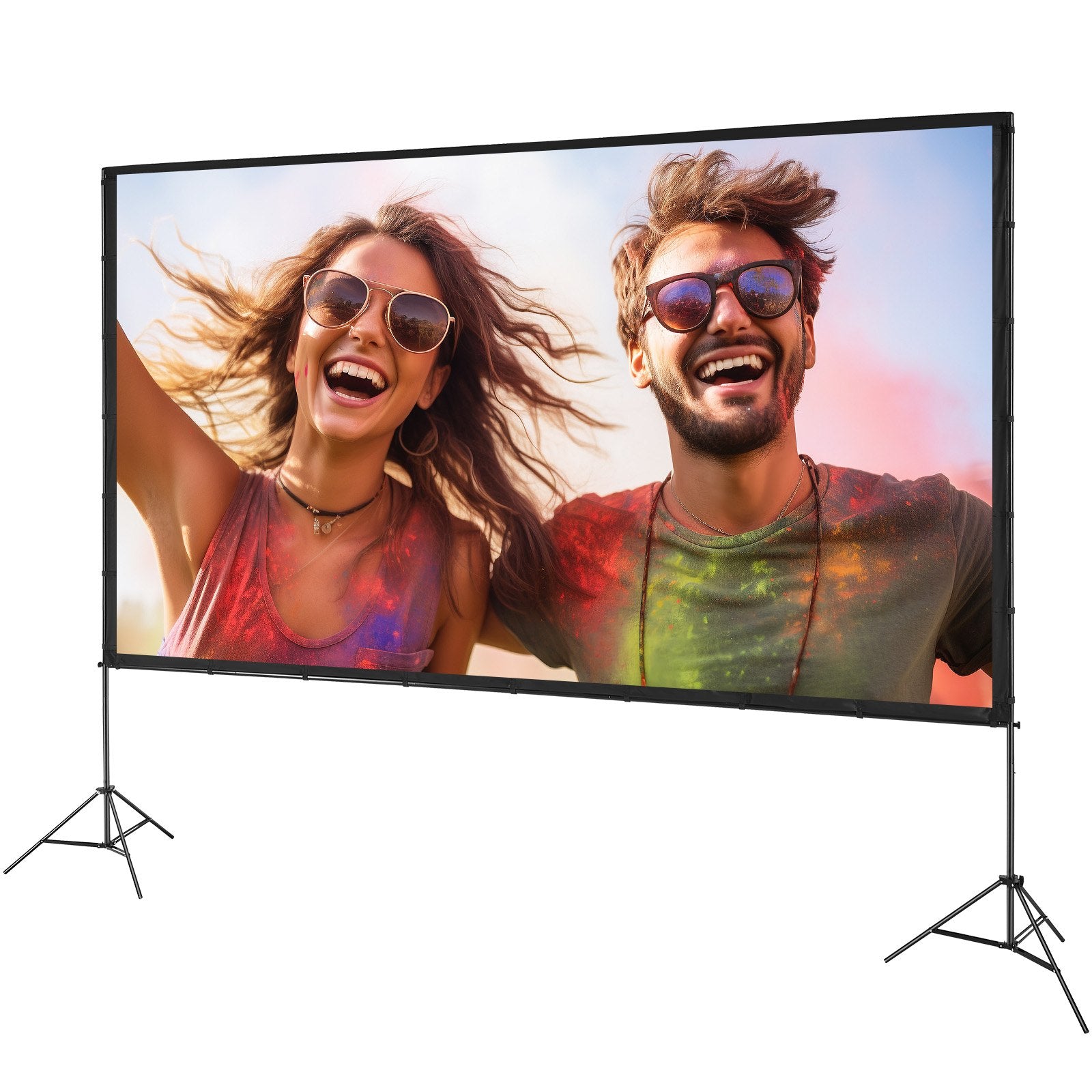 Sci-Fi DVDs & Blu-rays: VEVOR Projector Screen with Stand, 150 inch 16:9 4K 1080 HD Outdoor Movie Screen with Stand, Wrinkle-Free Projection Screen with Tripods and Carry Bag, for Home Theater Cinema Backyard Movie Night