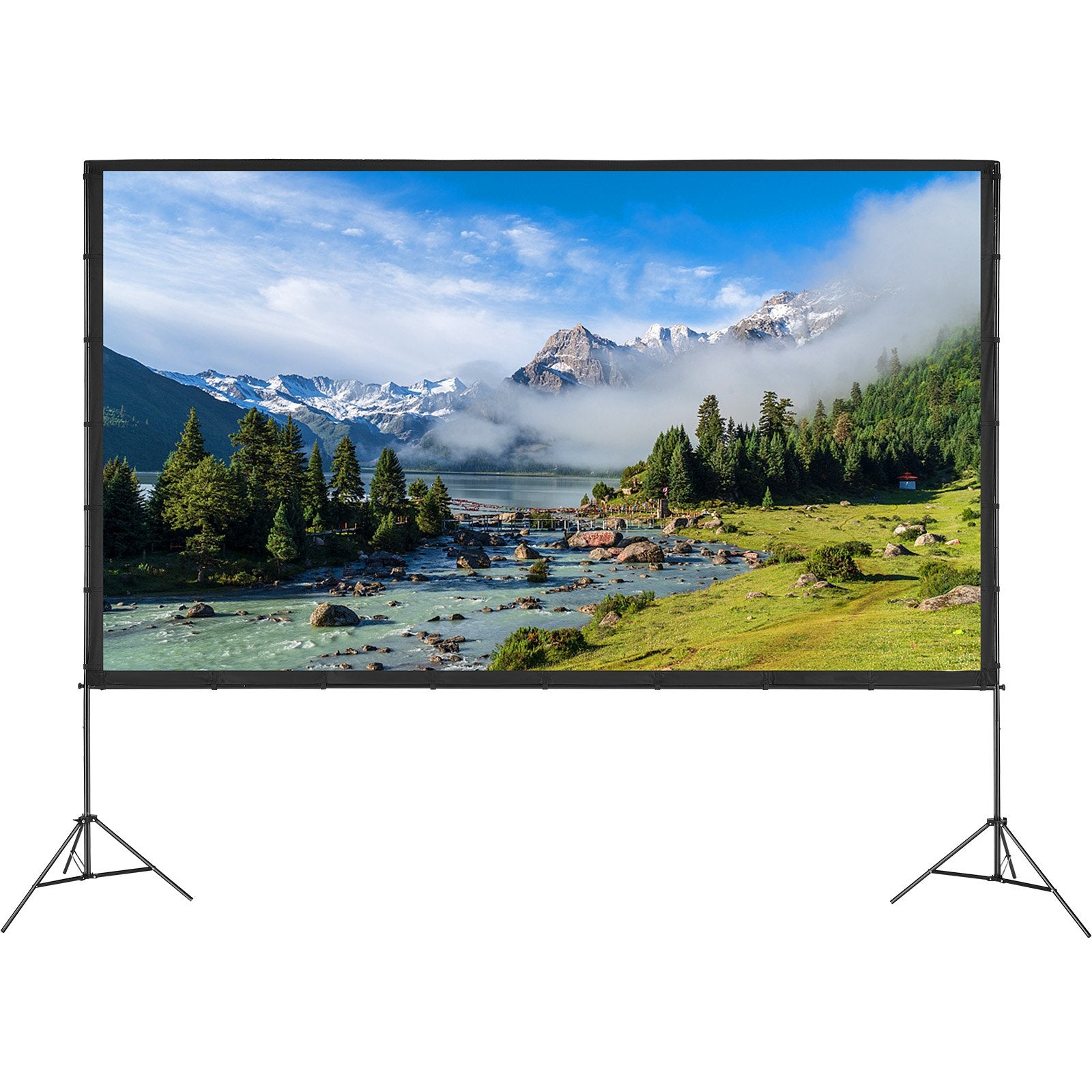 Sci-Fi DVDs & Blu-rays: VEVOR Projector Screen with Stand, 150 inch 16:9 4K 1080 HD Outdoor Movie Screen with Stand, Wrinkle-Free Projection Screen with Tripods and Carry Bag, for Home Theater Cinema Backyard Movie Night