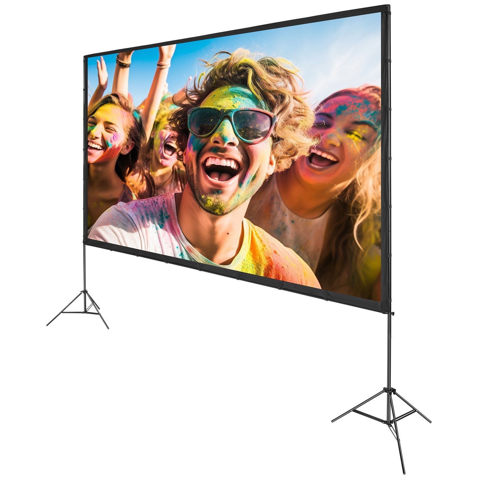Sci-Fi DVDs & Blu-rays: VEVOR Projector Screen with Stand, 150 inch 16:9 4K 1080 HD Outdoor Movie Screen with Stand, Wrinkle-Free Projection Screen with Tripods and Carry Bag, for Home Theater Cinema Backyard Movie Night