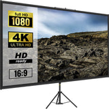 Screens & Stands: VEVOR Tripod Projector Screen with Stand 70 inch 16:9 4K HD Projection Screen Stand Wrinkle-Free Height Adjustable Portable Screen for Projector Indoor & Outdoor for Movie, Home Cinema, Gaming, Office