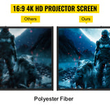 Screens & Stands: VEVOR Tripod Projector Screen with Stand 70 inch 16:9 4K HD Projection Screen Stand Wrinkle-Free Height Adjustable Portable Screen for Projector Indoor & Outdoor for Movie, Home Cinema, Gaming, Office