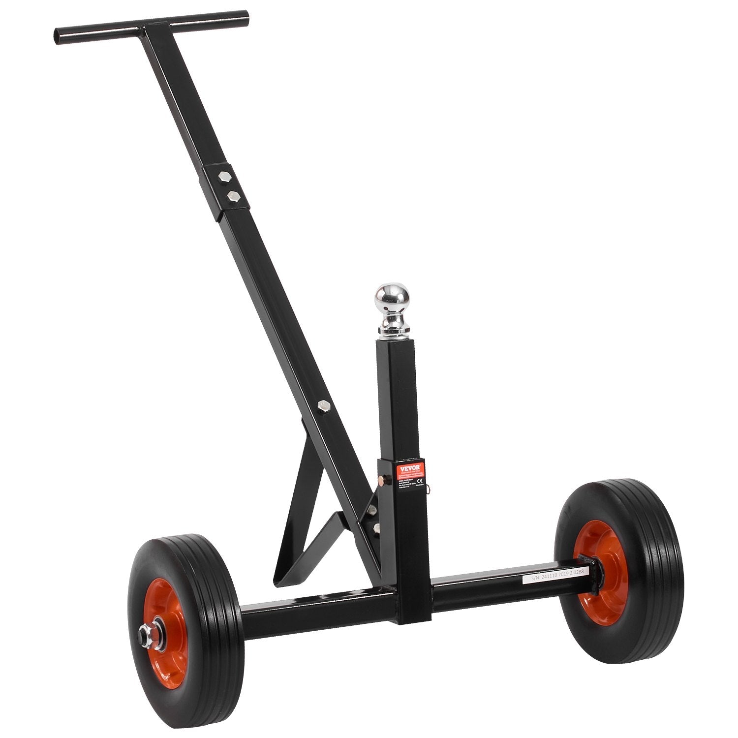 Spreaders & Wheelbarrows: VEVOR Trailer Dolly, 600lbs Tongue Weight Capacity, Carbon Steel Trailer Mover with 1-7/8 in Hitch Ball and 10 in Solid Tires, Portable Tow Dolly for Moving Car RV Boat Trailer