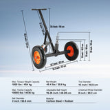 Mobility & Accessibility: VEVOR Adjustable Trailer Dolly, 1000lbs Tongue Weight Capacity, Carbon Steel Trailer Mover with 19''-26'' Adjustable Height & 2'' Ball, 16'' Pneumatic Tires & Universal Wheel, for Moving RV Trailer