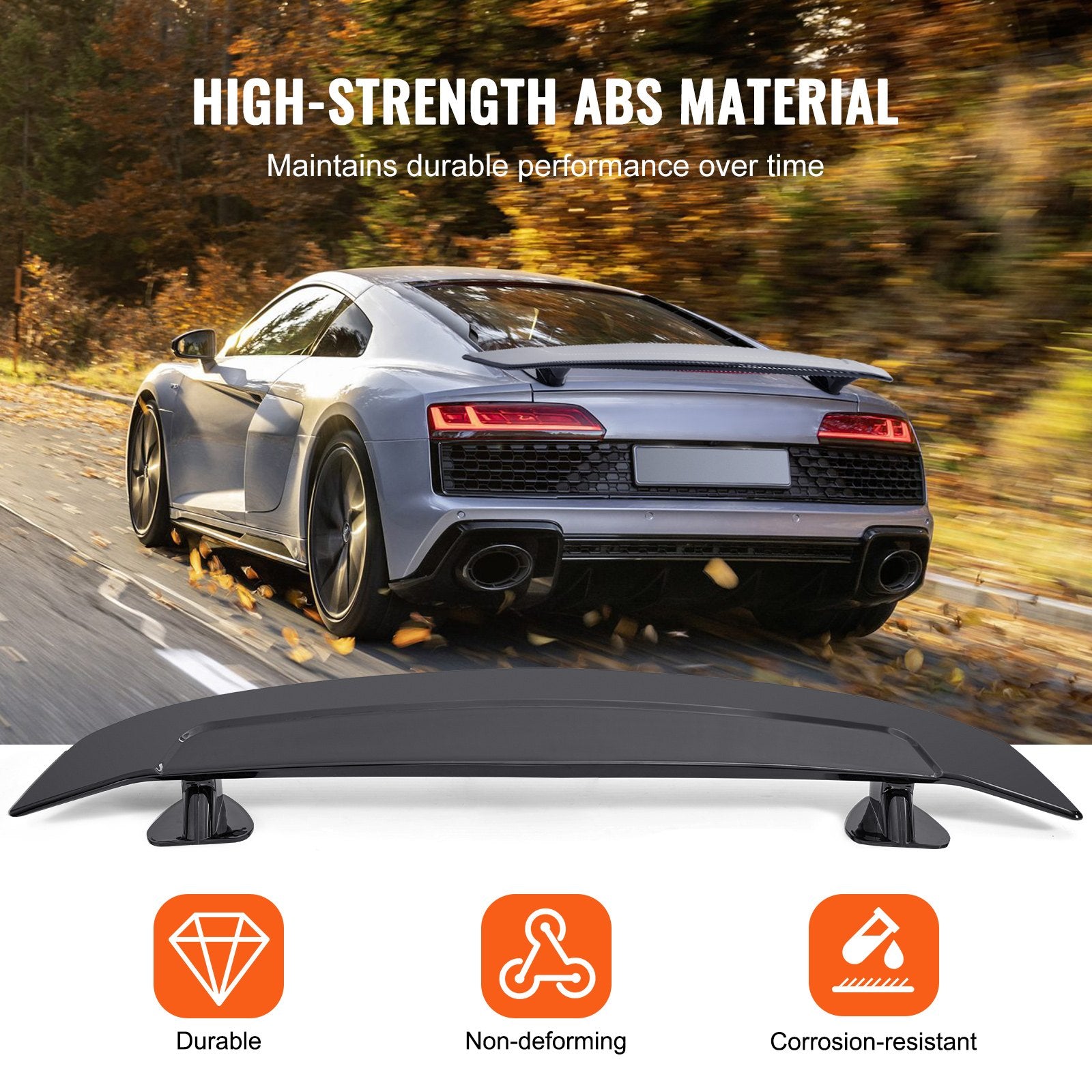 Automotive Repair & Speciality Tools: VEVOR Universal Rear Spoiler 46.3'' GT Style Trunk Wing for Sedans and Coupes