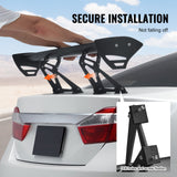 Automotive Parts: VEVOR Universal Rear Spoiler GT Style Adjustable Trunk Wing Car Racing 43.3''