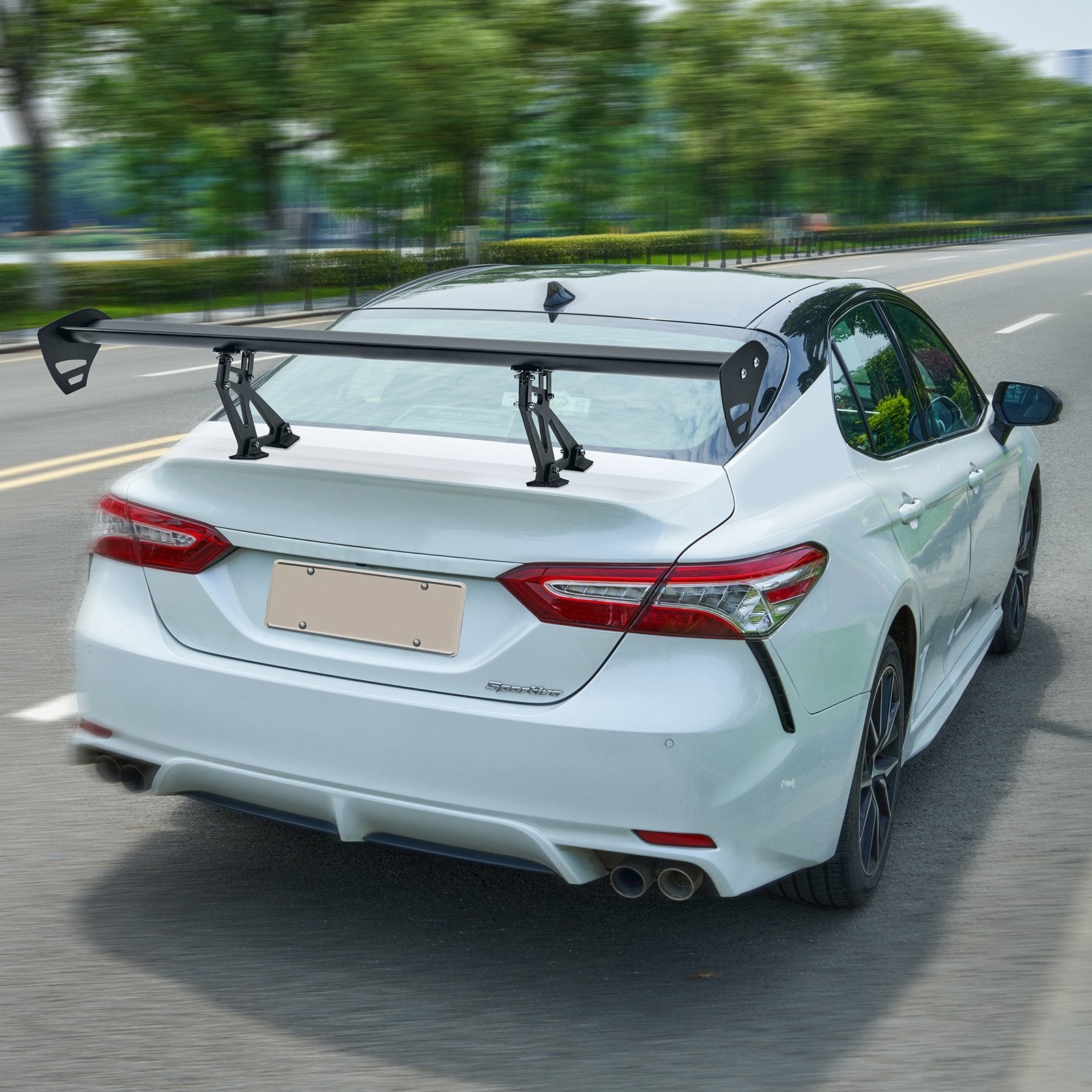 Automotive Parts: VEVOR Universal Rear Spoiler GT Style Adjustable Trunk Wing Car Racing 43.3''