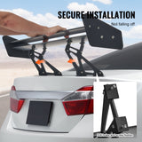 Toilets: VEVOR GT Wing Car Spoiler, 53.1 inch Universal Spoiler with Double Deck, Adjustable Lightweight Aluminum, Car Rear Spoiler Wing, Racing Spoiler BGW/JDM Drift Black