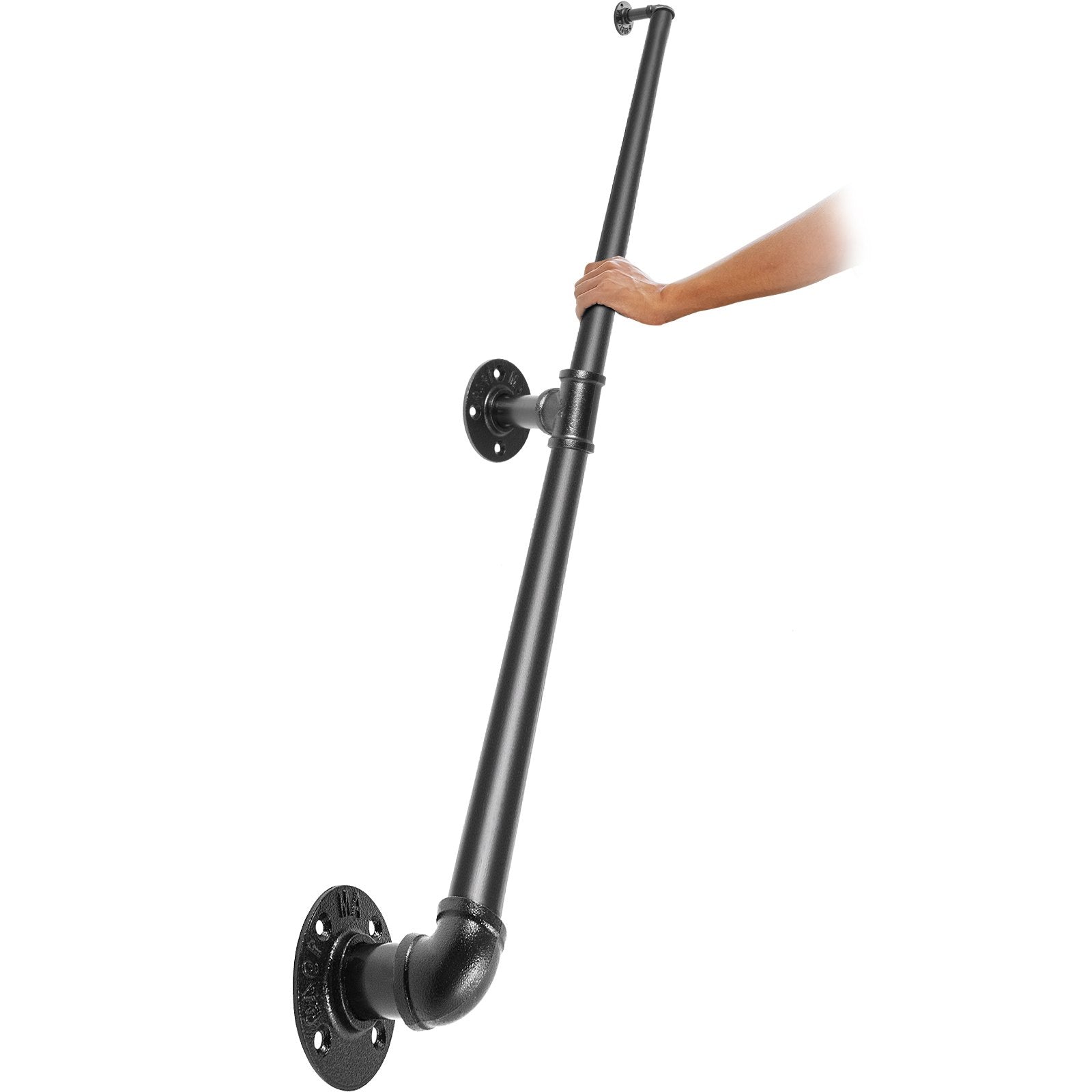 Dog Steps & Ramps: VEVOR Pipe Stair Handrail Staircase Handrail 4 FT Carbon Steel for Wall Mount