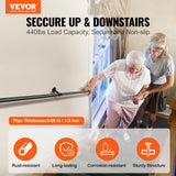 Dog Steps & Ramps: VEVOR Pipe Stair Handrail Staircase Handrail 4 FT Carbon Steel for Wall Mount