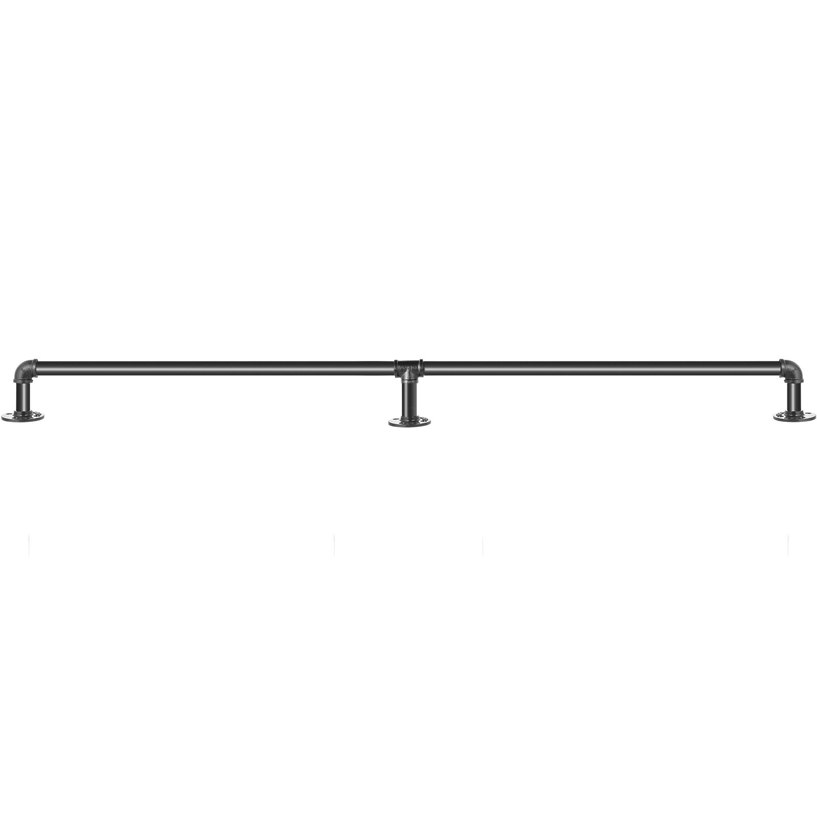 Dog Steps & Ramps: VEVOR Pipe Stair Handrail, 1.8m Staircase Handrail, 200KG Load Capacity Carbon Steel Pipe Handrail, Industrial Pipe Handrail with Wall Mount Support, Round Corner Wall Handrailings for Indoor, Outdoor