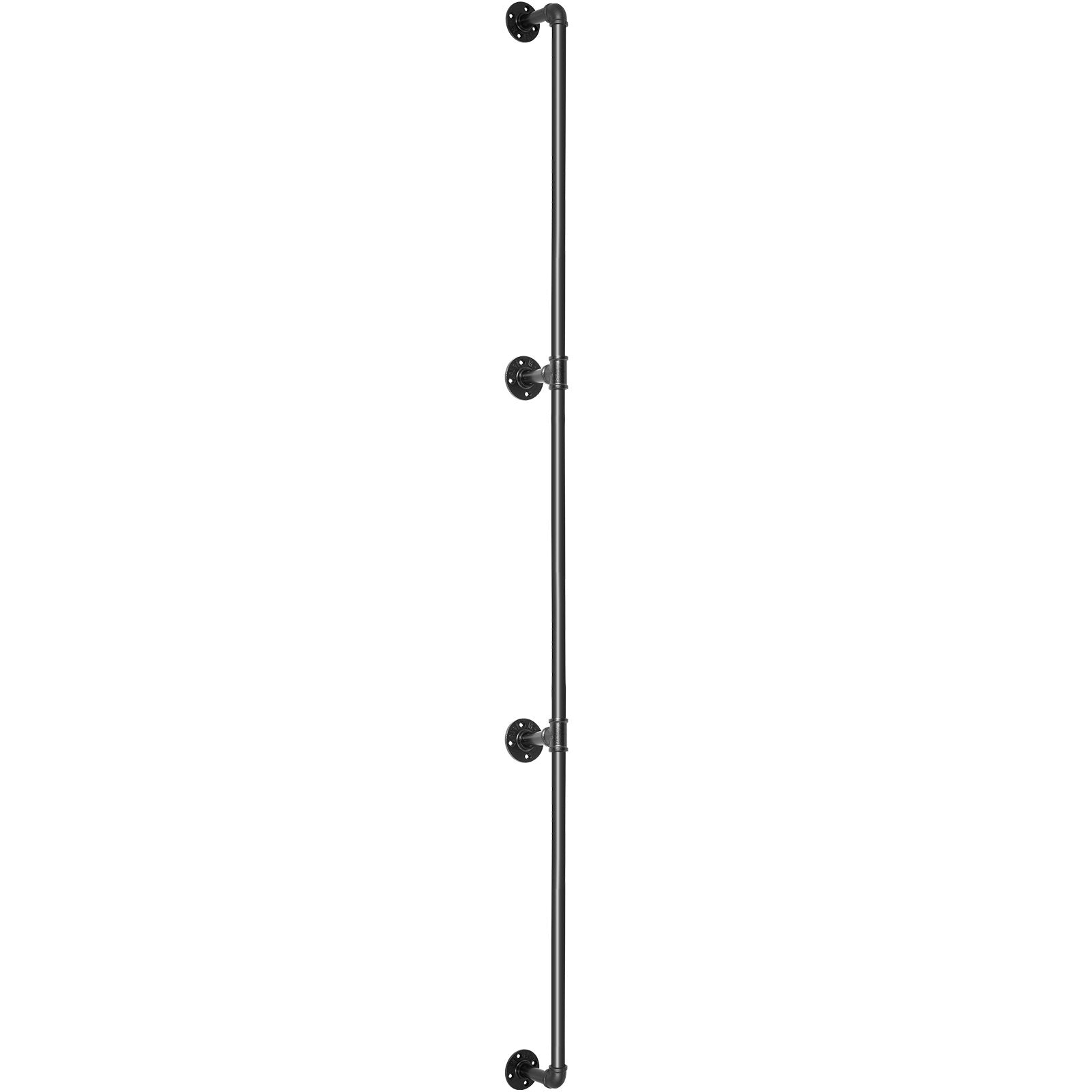 Dog Steps & Ramps: VEVOR Pipe Stair Handrail, 9FT Staircase Handrail, 440LBS Load Capacity Carbon Steel Pipe Handrail, Industrial Pipe Handrail with Wall Mount Support, Round Corner Wall Handrailings for Indoor, Outdoor