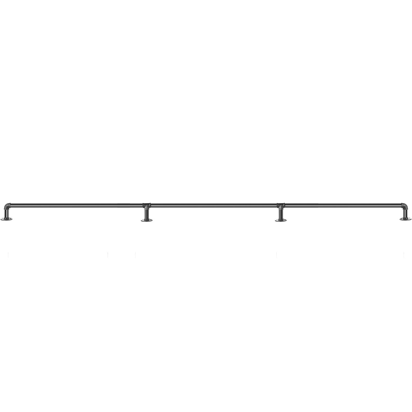 Dog Steps & Ramps: VEVOR Pipe Stair Handrail, 9FT Staircase Handrail, 440LBS Load Capacity Carbon Steel Pipe Handrail, Industrial Pipe Handrail with Wall Mount Support, Round Corner Wall Handrailings for Indoor, Outdoor