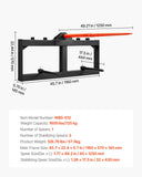 Automotive Parts: VEVOR 49" Hay Spear, Bale Spears 726kg Loading Capacity, Skid Steer Loader Tractor Attachment with 2pcs 17.5" Stabilizer Spears, Quick Attach Spike Forks