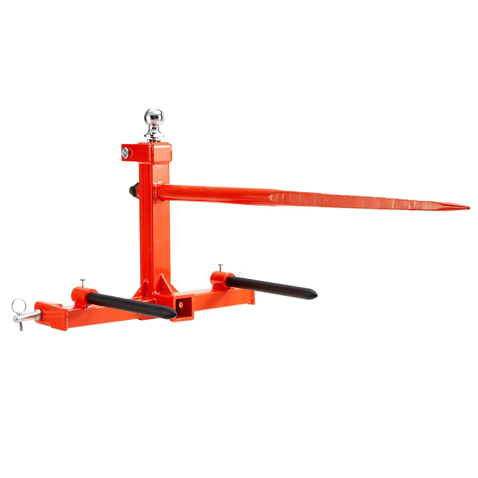 Automotive Parts: VEVOR 49" Hay Spear, Bale Spears 726kg Loading Capacity, Three-Point Hitch Tractor Attachment with 2pcs 17.5" Stabilizer Spears, Quick Attach Spike Forks